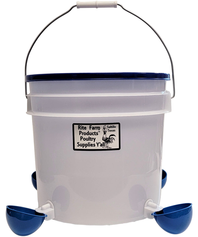 Load image into Gallery viewer, 3.5 Gallon Automatic Chicken Waterer With 4 Heavy Duty Auto Fill Drinker Poultry Cups

