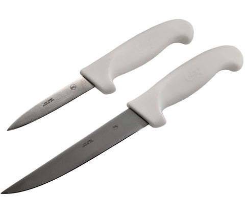 2 piece poultry processing and chicken butcher knife set