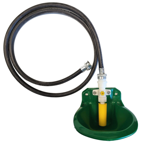 Rite Farm poly automatic stock waterer drinker with hose and fitting