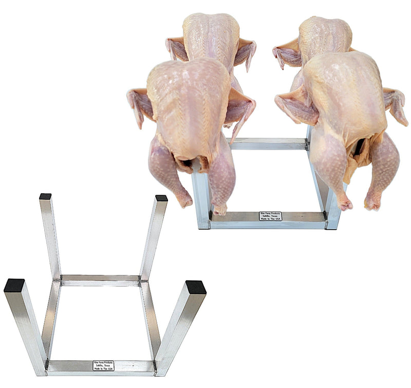 Load image into Gallery viewer, 12 Inch Chicken Drying Rack 4 Stations, Poultry Processing Shrink Bag Stand
