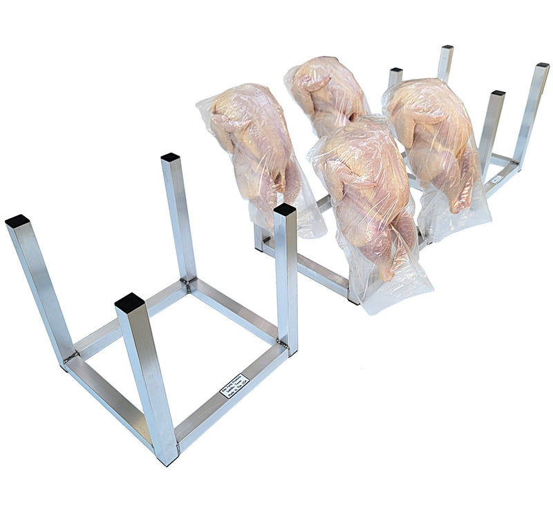 Load image into Gallery viewer, 12 Inch Chicken Drying Rack 4 Stations, Poultry Processing Shrink Bag Stand
