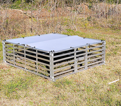 Rite Farm 5x5 aluminum mobile broiler chicken tractor coop