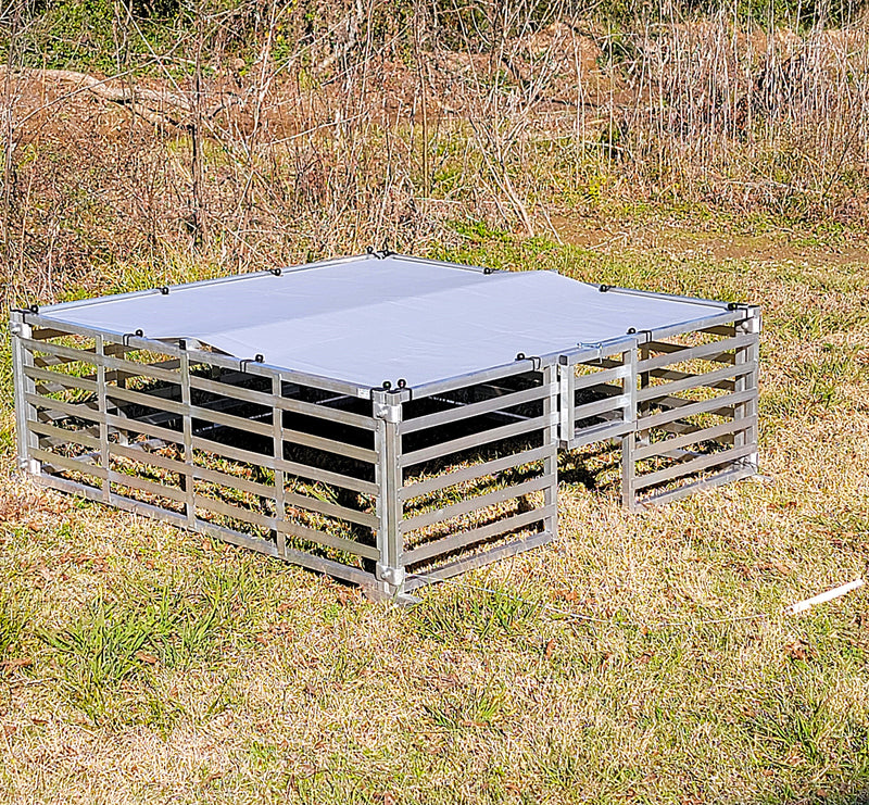 Load image into Gallery viewer, Rite Farm Products Aluminum 5'X5' Mobile Broiler Chicken Tractor Coop Poultry Meat Bird
