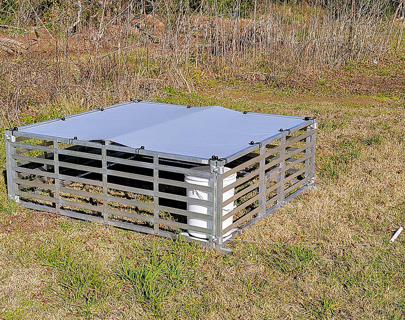 Load image into Gallery viewer, Rite Farm Products Aluminum 5'X5' Mobile Broiler Chicken Tractor Coop Poultry Meat Bird
