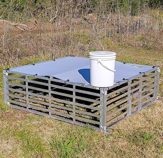 Rite Farm Products Aluminum 5'X5' Mobile Broiler Chicken Tractor Coop Poultry Meat Bird