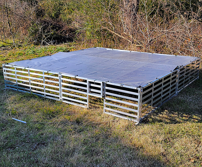 Load image into Gallery viewer, Rite Farm Products Aluminum 10'X10' Mobile Broiler Chicken Tractor Coop Poultry Meat Bird
