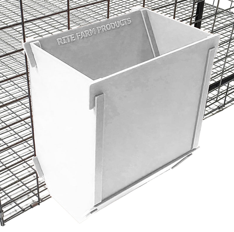 Load image into Gallery viewer, Texas USA Made 6-Inch Cage Hanging Rabbit Feeder with ID Tag for Rabbit Pellet Feed with a Sifter Base
