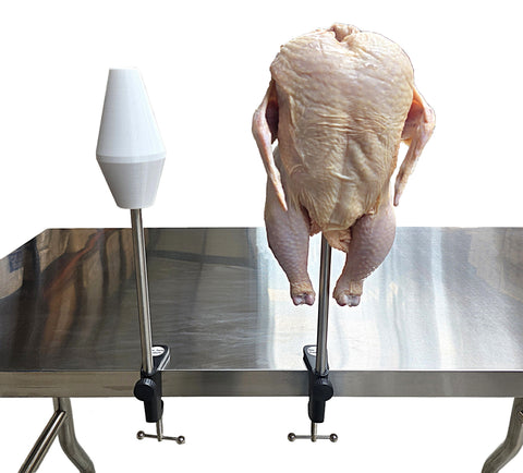 Chicken cut-up cone poultry deboning stand holder
