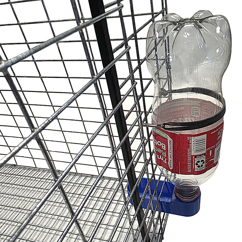 Load image into Gallery viewer, Soda Pop Water Bottle Bird Drinker Cups &amp; Mounting Bands with Clasp Made in Texas USA
