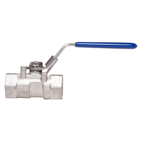 Stainless Steel (316) Ball Valve - 1 Piece Standard Port, 1,000 PSI (WOG), additional product view 2