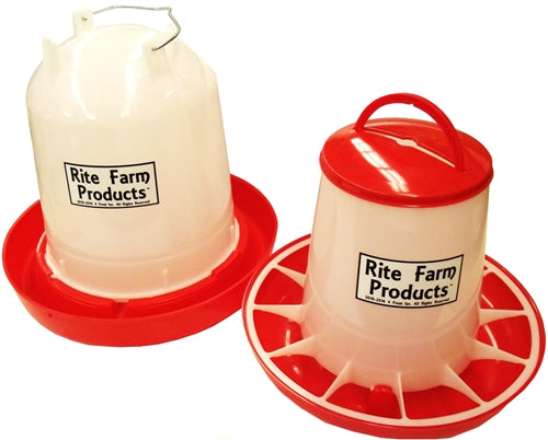Load image into Gallery viewer, Rite Farm Products Poultry Feeders &amp; or Waterers 4 Sizes Available for Chickens Chicks
