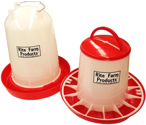 Load image into Gallery viewer, Rite Farm Products Poultry Feeders &amp; or Waterers 4 Sizes Available for Chickens Chicks
