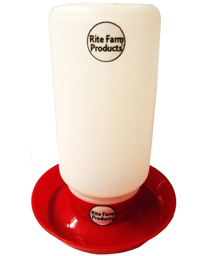 Rite Farm chick waterer base with quart jar