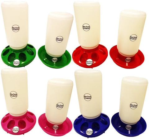 Rite Farm chick feeder and waterer with jars