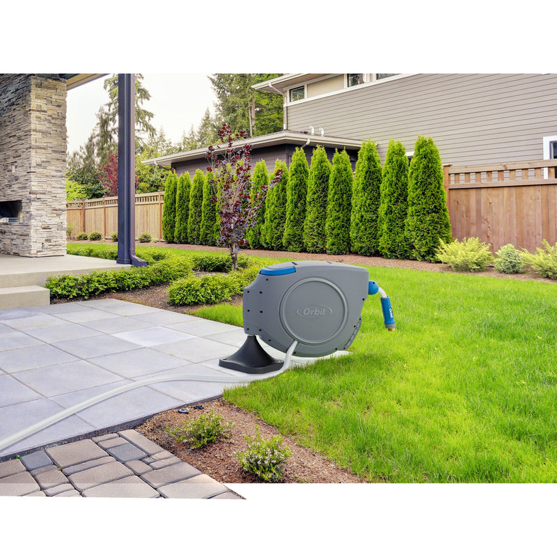 Load image into Gallery viewer, Retractable Hose Reel Ground Mount Base 22541
