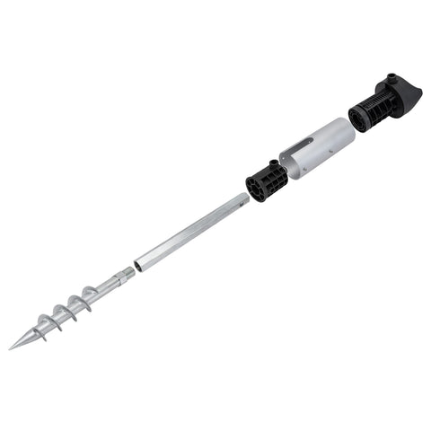 Orbit retractable hose reel ground spike mount