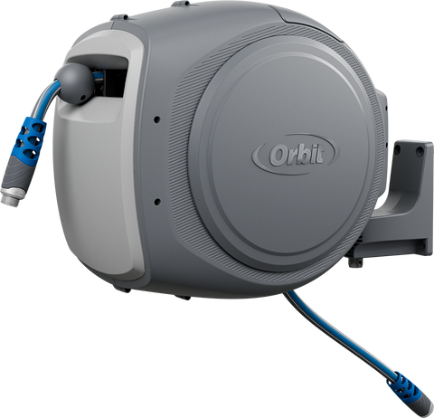 Orbit auto-retractable hose reel with wall mount 22562