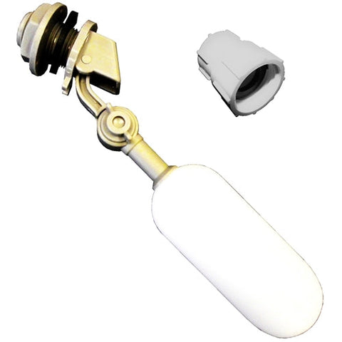 Automatic float switch and hose fitting for poultry drinkers