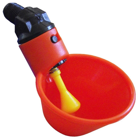 Orange automatic cup style poultry chicken drinker