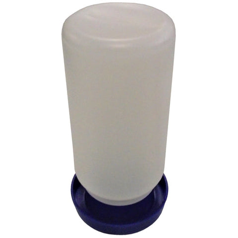 Quail and chick safety waterer base with quart jar