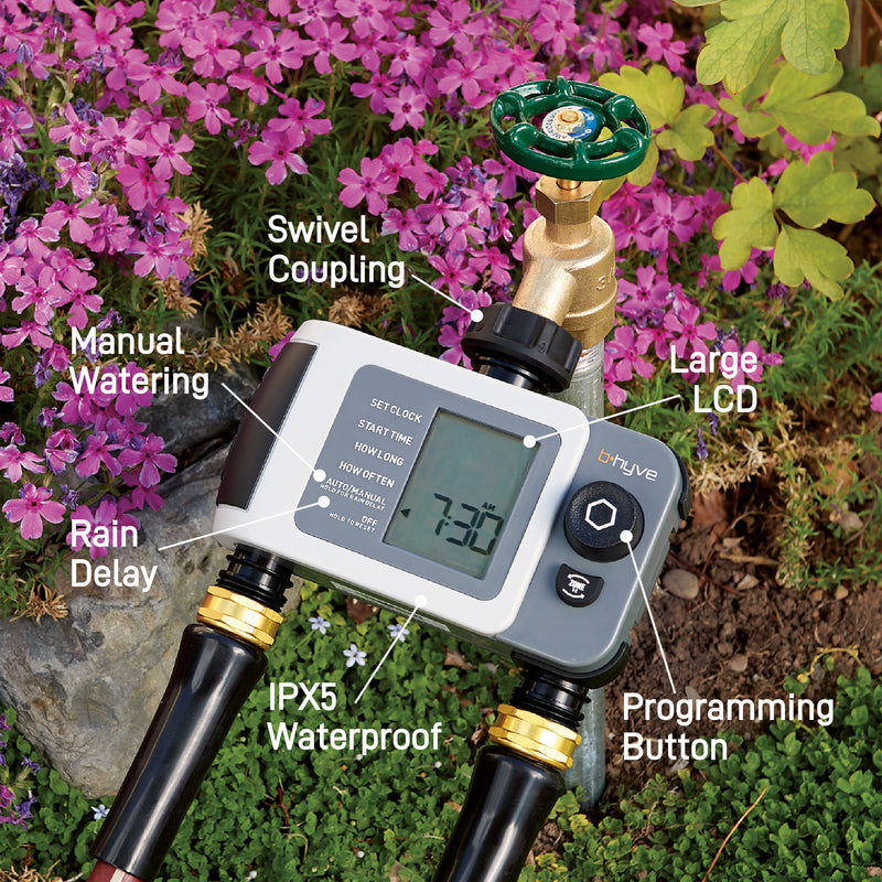 Load image into Gallery viewer, B-hyve XD Bluetooth 2-Outlet Hose Faucet Timer w/Hub | 24637
