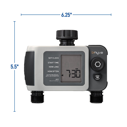 B-hyve XD Bluetooth 2-Outlet Hose Faucet Timer | 24632