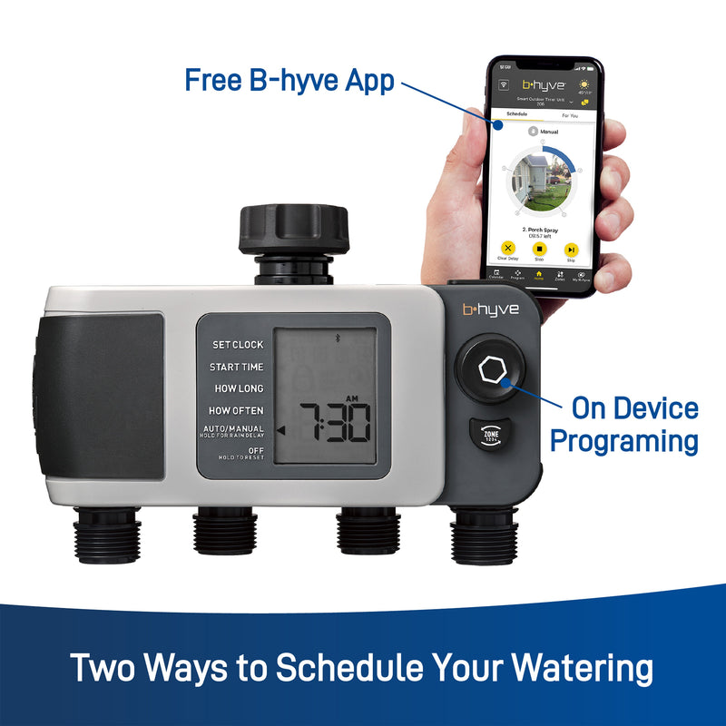 Load image into Gallery viewer, B-hyve XD Bluetooth 4-Outlet Hose Faucet Timer w/Hub | 24639
