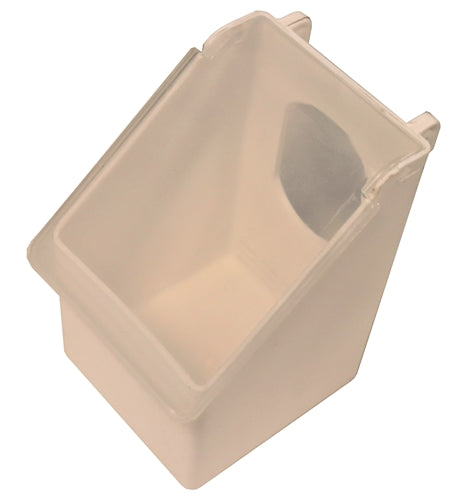 Plastic 1-hole quail and bird cage feeder