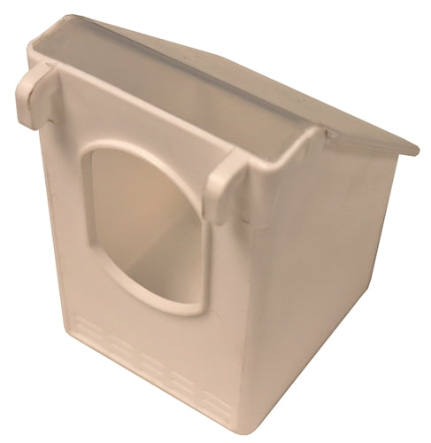 Load image into Gallery viewer, Plastic 1 Hole Quail, Pigeon, Dove, Bird Feeder Outside Of Cage Fill
