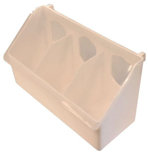 Plastic 3-hole quail and bird cage feeder