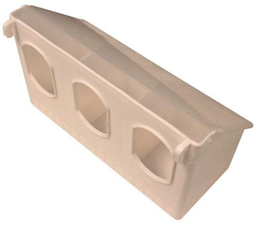 Load image into Gallery viewer, Plastic 3 Hole Quail, Pigeon, Dove, Bird Feeder Outside Of Cage Fill
