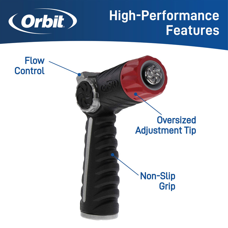 Load image into Gallery viewer, Pro Series Adjustable-Spray Metal Thumb Control Hose Nozzle | 28613
