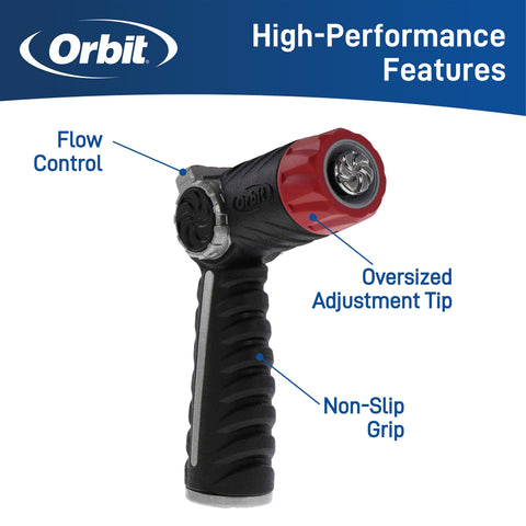 Pro Series Adjustable-Spray Metal Thumb Control Hose Nozzle | 28613, additional product view 2