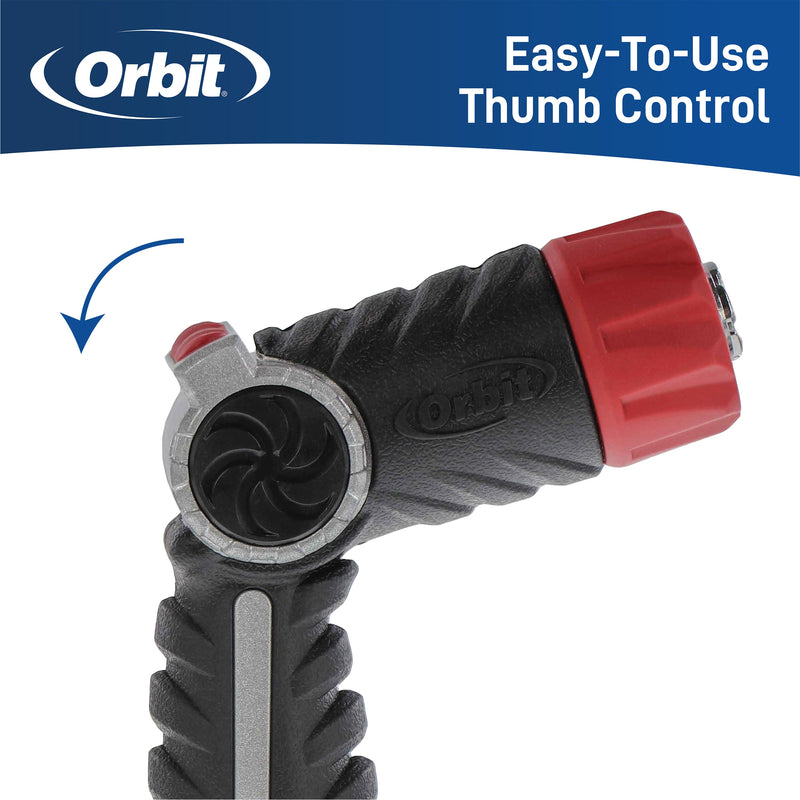 Load image into Gallery viewer, Pro Series Adjustable-Spray Metal Thumb Control Hose Nozzle | 28613
