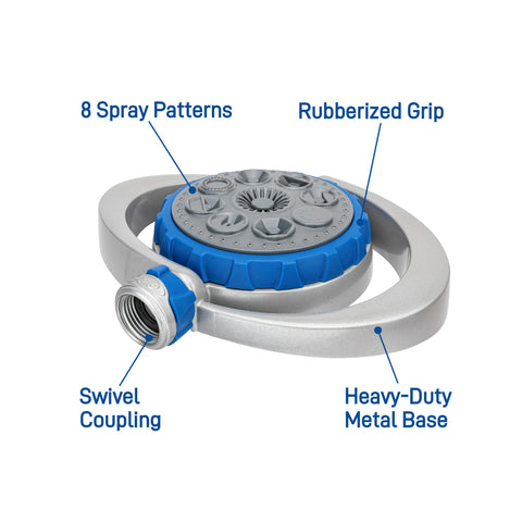 Orbit Elevated 8-Pattern Metal Turret Sprinkler 28252, additional product view 2