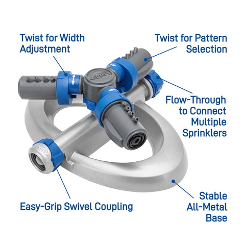 Orbit Elevated 3-Arm Rotating Sprinkler on Base 28253, additional product view 2