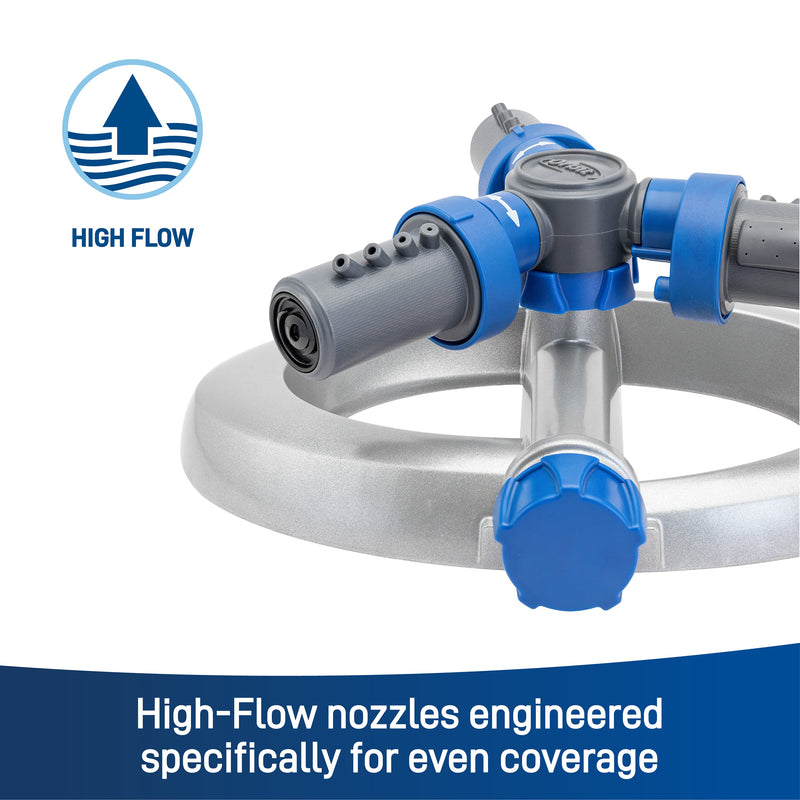 Load image into Gallery viewer, Orbit Elevated 3-Arm Rotating Sprinkler on Base 28253
