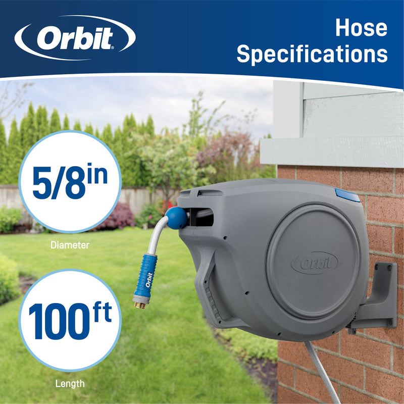 Load image into Gallery viewer, 100 ft x 5/8 in Auto-Retractable Garden Hose Reel 28263
