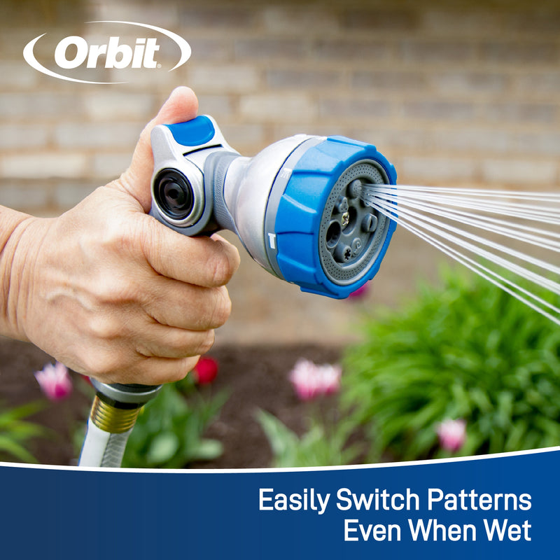 Load image into Gallery viewer, Orbit Elevated 7-Pattern Metal Thumb Control Nozzle 28272
