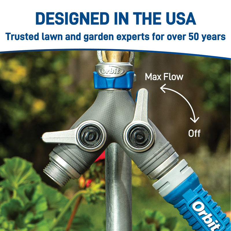 Load image into Gallery viewer, Orbit Elevated 2-Way Shut-Off Hose Y Adapter 28294
