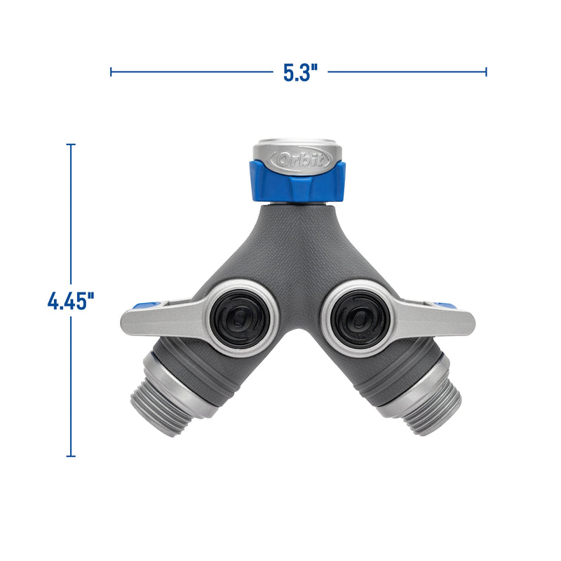 Load image into Gallery viewer, Orbit Elevated 2-Way Shut-Off Hose Y Adapter 28294
