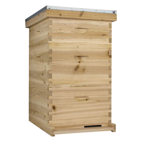 NuBee 10-frame beehive kit, 2 deep and 1 medium, unassembled, front