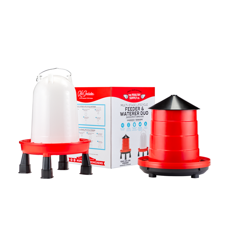 Load image into Gallery viewer, Heritage Poultry Feeder &amp; Waterer Duo shown in product view 1
