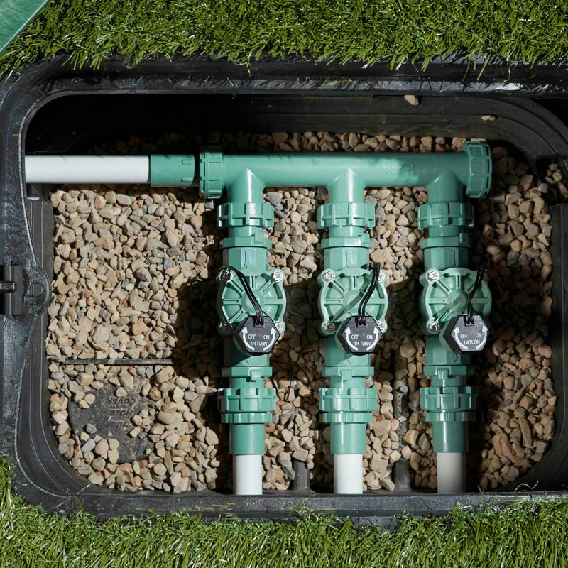 Load image into Gallery viewer, 3-Valve Preassembled Manifold with PVC Adapters 57253
