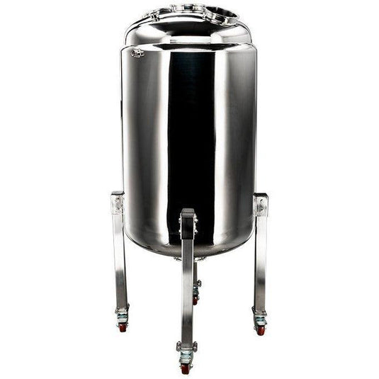 300L 304SS Jacketed Collection and Storage Vessel with Locking Casters