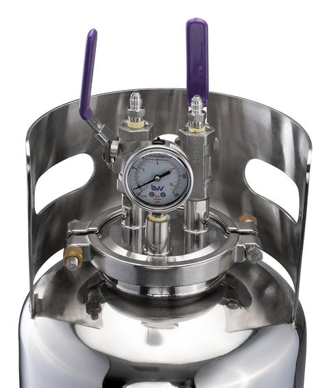 Stainless Steel LP Tank - Includes Gas and Liquid Fill/Drain Ports, additional product view 2