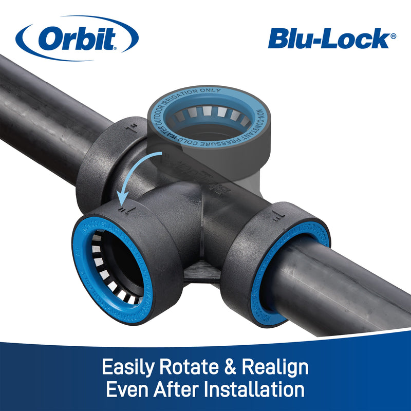 Load image into Gallery viewer, 3/4" Blu-Lock x 1/2" FPT Reducing Tee 31372
