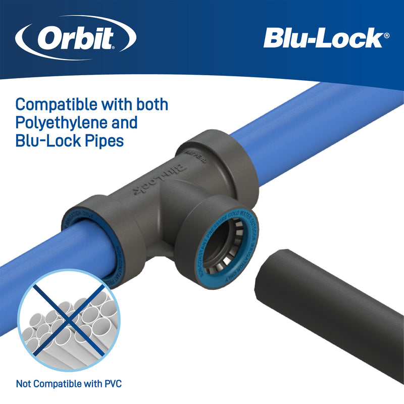 Load image into Gallery viewer, 3/4" Blu-Lock x 1/2" FPT Reducing Tee 31372
