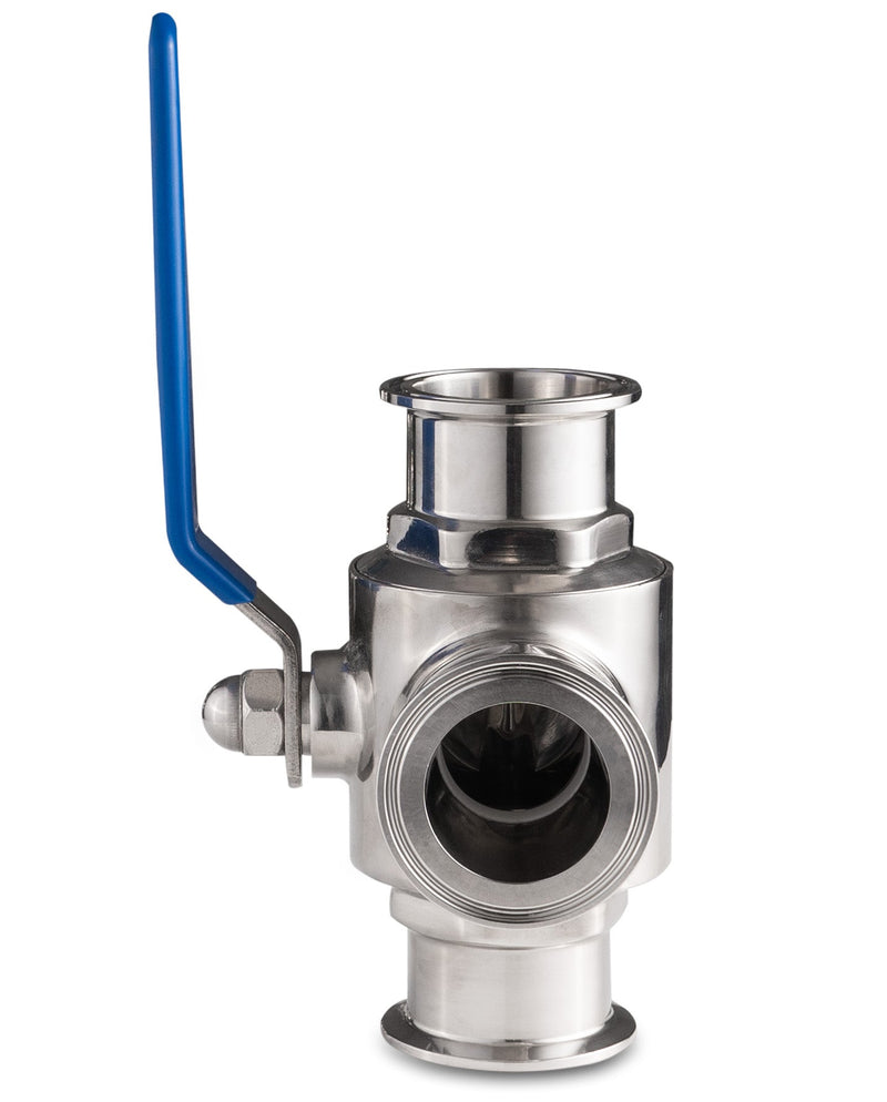 Load image into Gallery viewer, Sanitary 3-Way Ball Valve 4" Tri-Clamp
