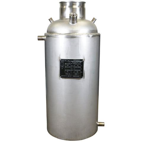 ASME Certified 50L Jacketed Solvent Tank 304L Bare